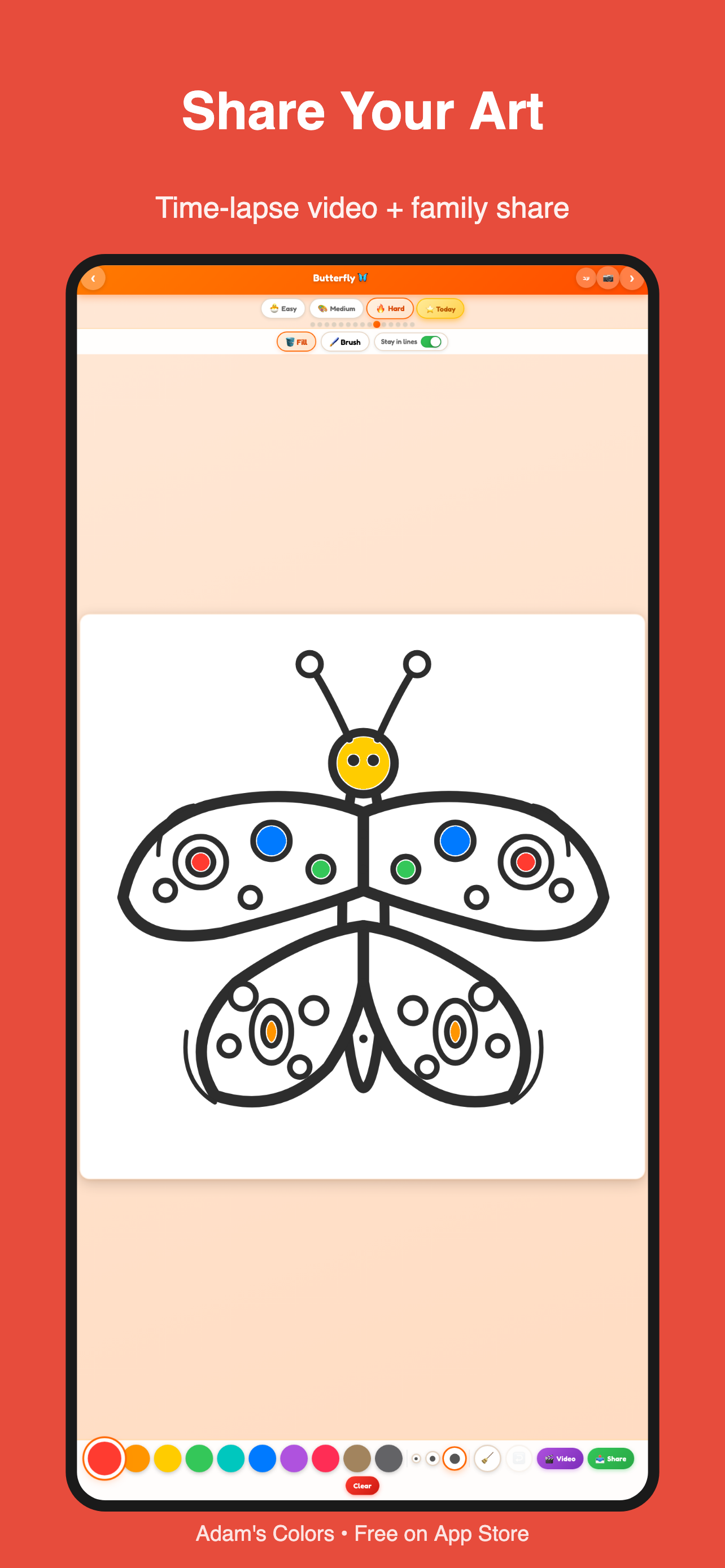 Symmetric butterfly coloring ready to share